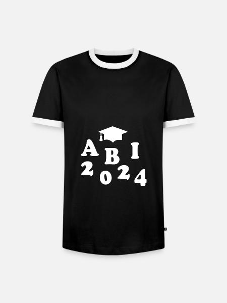 Abi 2024 - Männer Kontrast-T-Shirt - Schwarz/Weiß