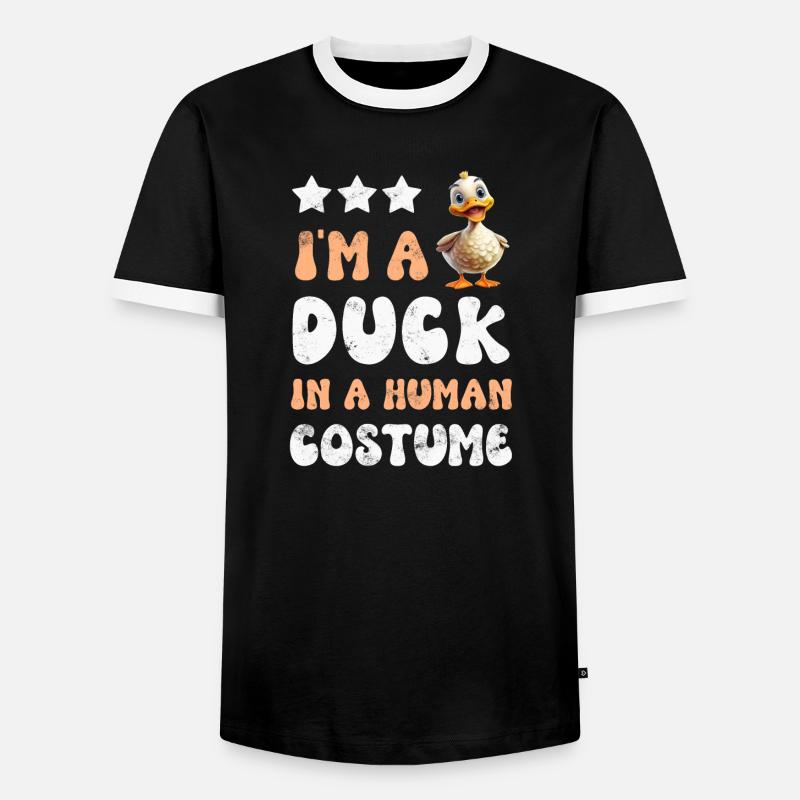 Duck ducks - Men's Ringer Shirt - black/white