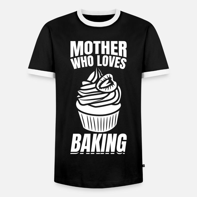 Bäcker Mama - Männer Kontrast-T-Shirt - Schwarz/Weiß