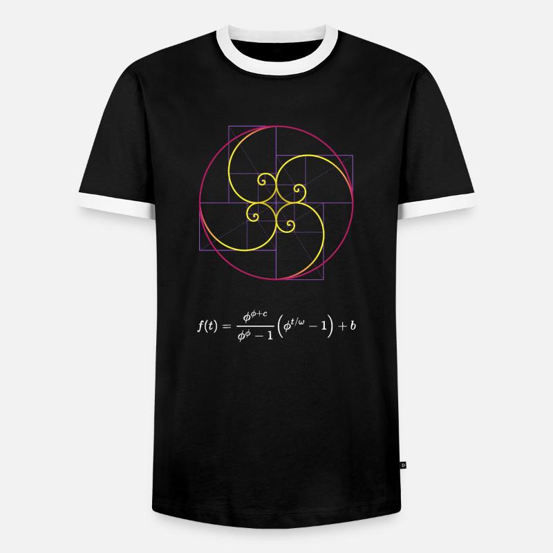 Nonbinary Geometry - Fibonaccy queer - Männer Kontrast-T-Shirt - Schwarz/Weiß