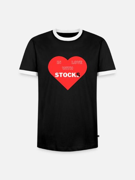 In love with stoks - Männer Kontrast-T-Shirt - Schwarz/Weiß