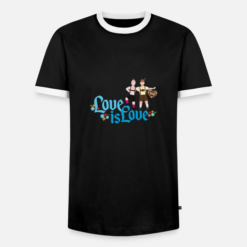 Pride - Männer Kontrast-T-Shirt - Schwarz/Weiß