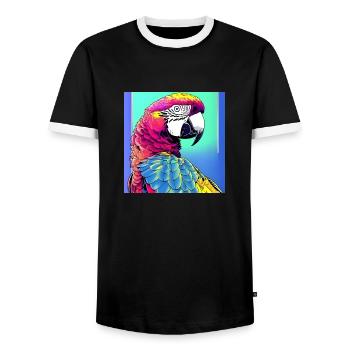 Ara néon - T-shirt contrasté Homme - noir/blanc - Devant - AI Model Female 172 light (172cm) & AI Model Male 178 light (178cm)