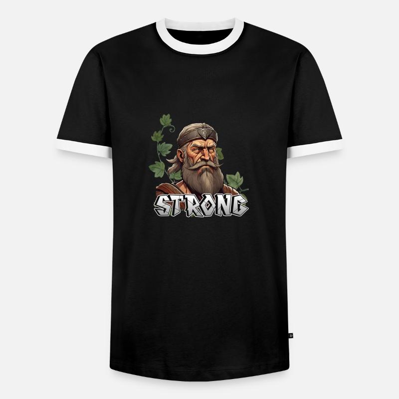 Mittelalter, Germane , Krieger - Männer Kontrast-T-Shirt - Schwarz/Weiß