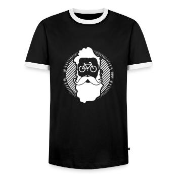 Fahrrad Geschenkidee - Männer Kontrast-T-Shirt - Schwarz/Weiß - Vorne - AI Model Female 172 light (172cm) & AI Model Male 178 light (178cm)