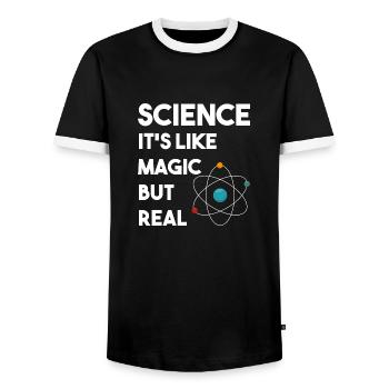 Science Drôle de sort physicien chimiste cadeau - T-shirt contrasté Homme - noir/blanc - Devant - AI Model Female 172 light (172cm) & AI Model Male 178 light (178cm)