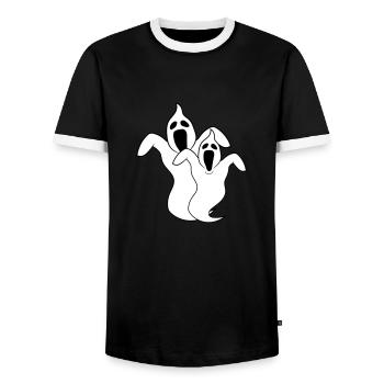 Conception d' de famille - T-shirt contrasté Homme - noir/blanc - Devant - AI Model Female 172 light (172cm) & AI Model Male 178 light (178cm)