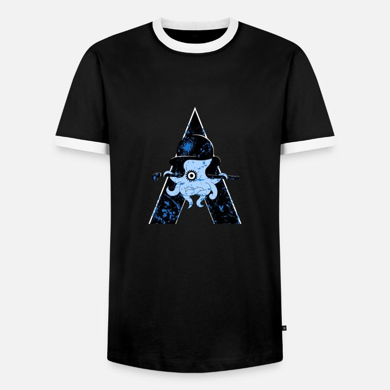 A Clockwork Octopus - Men's Ringer Shirt - black/white