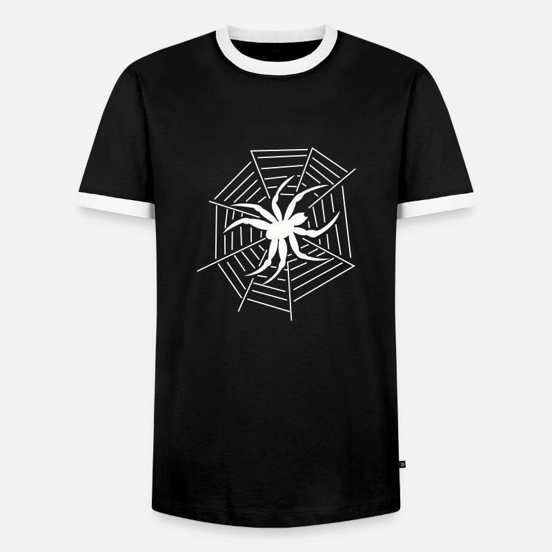 Spinne Spider - Männer Kontrast-T-Shirt - Schwarz/Weiß