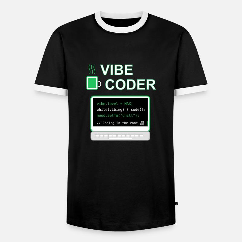 Vibe Coder - Männer Kontrast-T-Shirt - Schwarz/Weiß