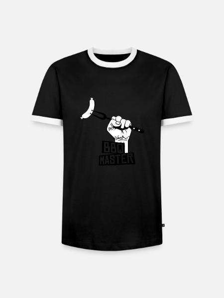 bbq master - T-shirt contrasté Homme - noir/blanc