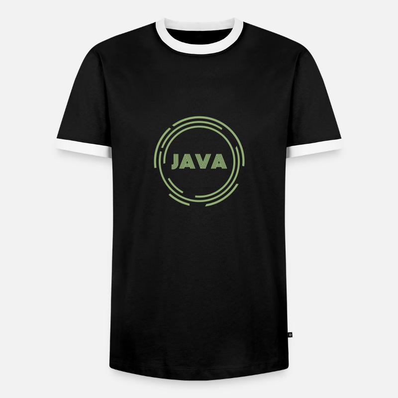 .JAVA - Men's Ringer Shirt - black/white