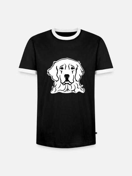 Golden Retriever - Men's Ringer Shirt - black/white