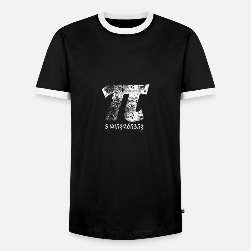 Pi math Pi day - Men's Ringer Shirt - black/white