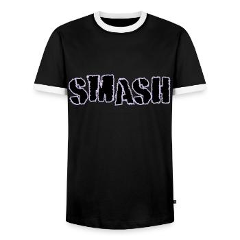Smash - Männer Kontrast-T-Shirt - Schwarz/Weiß - Vorne - AI Model Female 172 light (172cm) & AI Model Male 178 light (178cm)