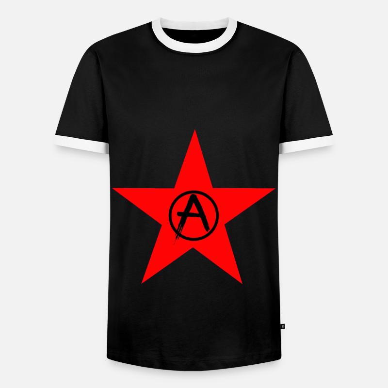 antifa - T-shirt contrasté Homme - noir/blanc