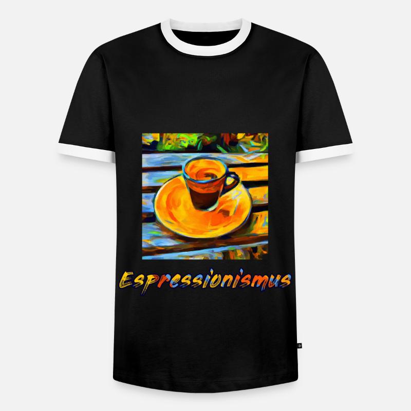Expressionismus Espresso ergibt Espressionismus - Männer Kontrast-T-Shirt - Schwarz/Weiß