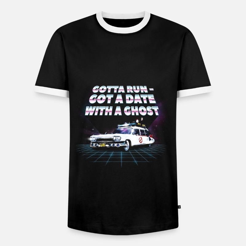 Ghostbusters Date Mit Einem Geist - Männer Kontrast-T-Shirt - Schwarz/Weiß