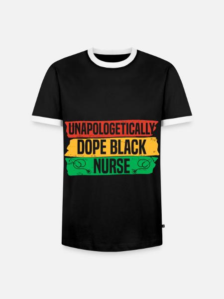 Schwarze Geschichte Krankenschwester Afrika - Männer Kontrast-T-Shirt - Schwarz/Weiß