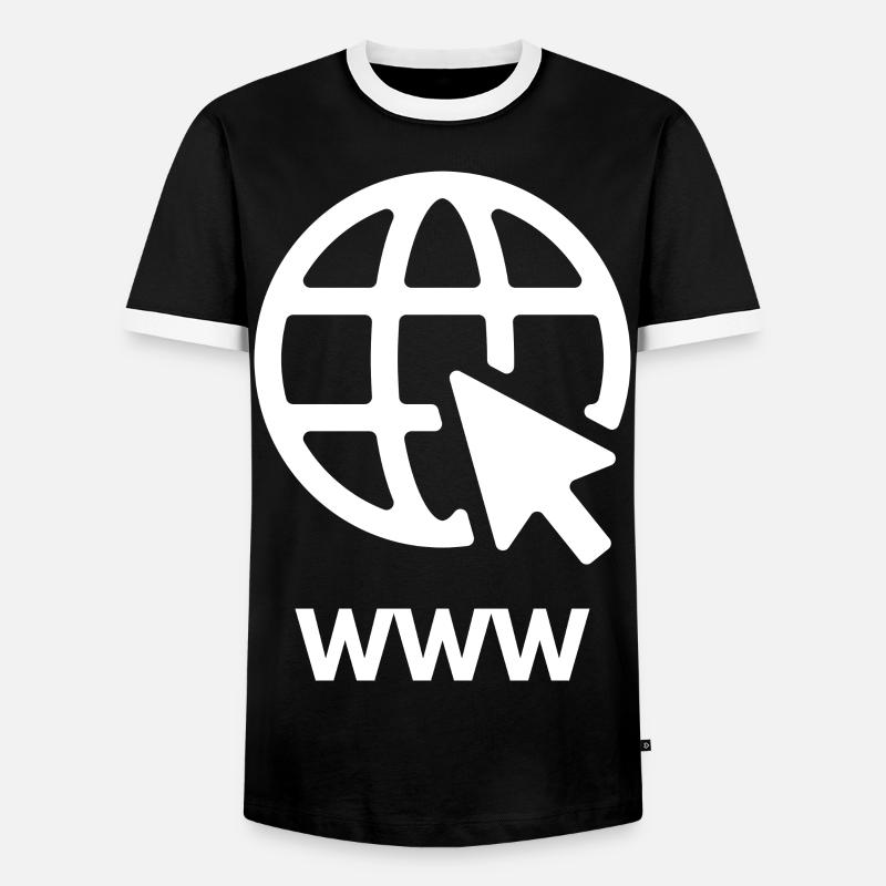 Internet - Men's Ringer Shirt - black/white