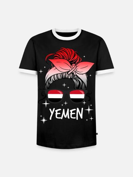 Yemen - Men's Ringer Shirt - black/white