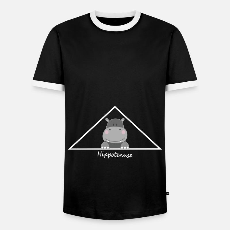 Triangle with Hippotenuse - Men's Ringer Shirt - black/white