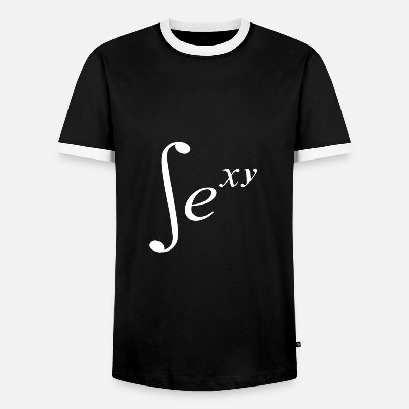 sexy math mathematician methenerd - Men's Ringer Shirt - black/white