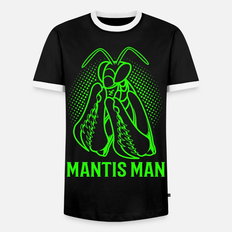 Mantis Gottesanbeter Gottesanbeterin - Männer Kontrast-T-Shirt - Schwarz/Weiß