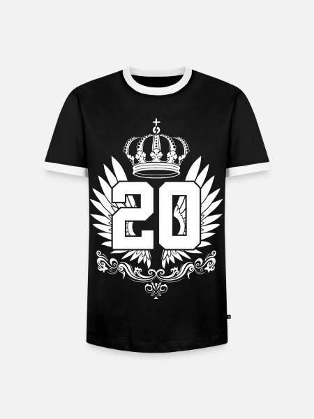 20TH BIRTHDAY 20 YEARS - Men's Ringer Shirt - black/white