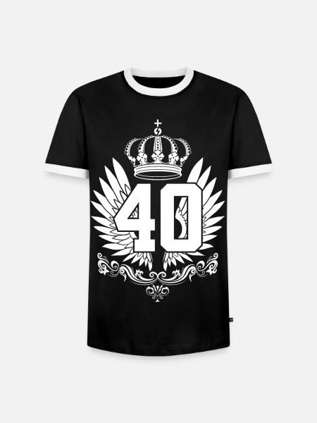 40TH BIRTHDAY 40 YEARS - Men's Ringer Shirt - black/white