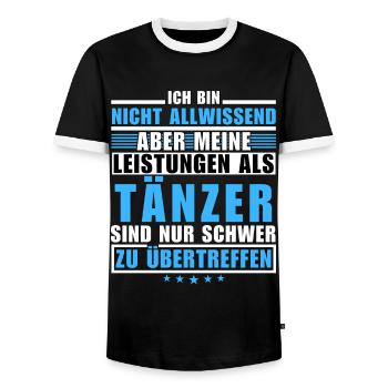 Des performances inégalées en tant que danseuse - T-shirt contrasté Homme - noir/blanc - Devant - AI Model Female 172 light (172cm) & AI Model Male 178 light (178cm)
