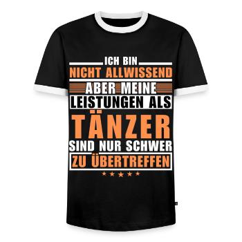 Des performances inégalées en tant que danseuse - T-shirt contrasté Homme - noir/blanc - Devant - AI Model Female 172 light (172cm) & AI Model Male 178 light (178cm)