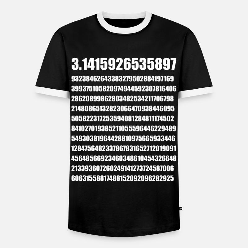 Pi Pi math gift - Men's Ringer Shirt - black/white