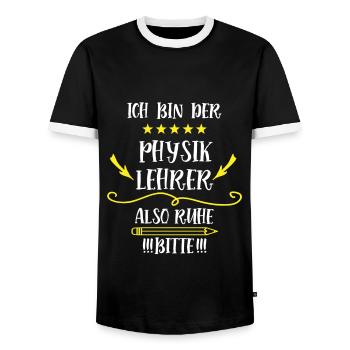 Lehrer Der Physiker Chemie Mathe Physiklehrer - Männer Kontrast-T-Shirt - Schwarz/Weiß - Vorne - AI Model Female 172 light (172cm) & AI Model Male 178 light (178cm)