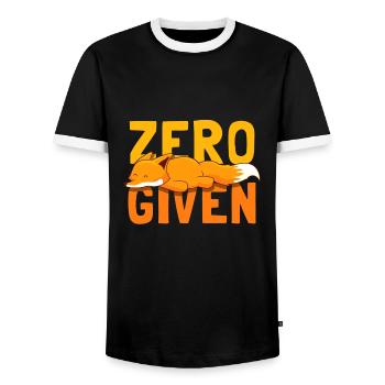 Zero Fox Given witziges Fuchs Geschenk - Männer Kontrast-T-Shirt - Schwarz/Weiß - Vorne - AI Model Female 172 light (172cm) & AI Model Male 178 light (178cm)