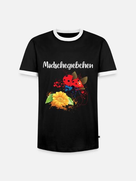 Modschegiebchen ostdeutsch Marienkäfer Sachsen - Männer Kontrast-T-Shirt - Schwarz/Weiß