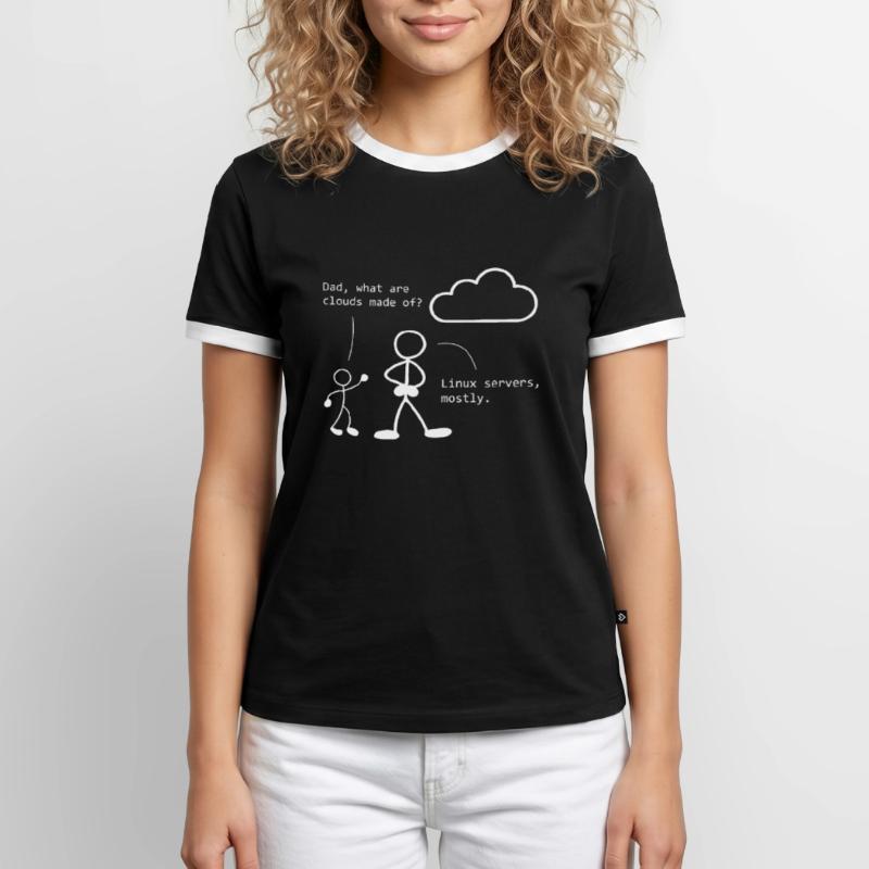 Cloud Witz ITler Programmierer Computerfachmann Männer Kontrast-T-Shirt