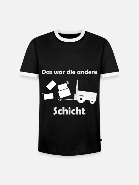 Logistiker und Schicht - Männer Kontrast-T-Shirt - Schwarz/Weiß