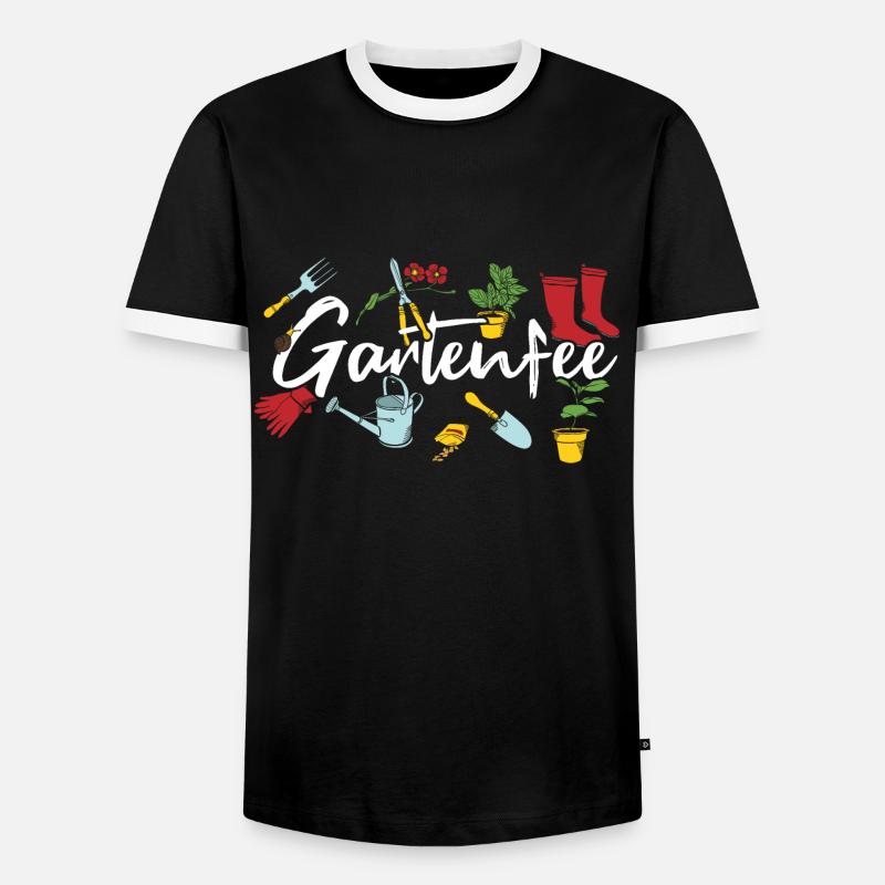 Gartenfee Gärtnerin Garten Gärtnern Kleingarten - Männer Kontrast-T-Shirt - Schwarz/Weiß
