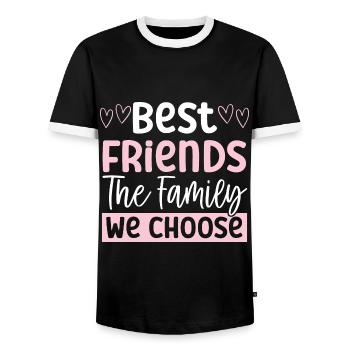 Beste Freunde Für Immer Bff Bestie-freundschaft - Männer Kontrast-T-Shirt - Schwarz/Weiß - Vorne - AI Model Female 172 light (172cm) & AI Model Male 178 light (178cm)