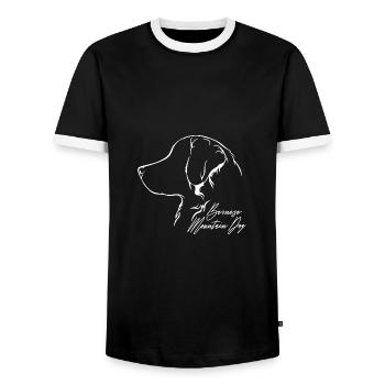 BERNESE MOUNTAIN DOG Profil Chiens Wilsigns - T-shirt contrasté Homme - noir/blanc - Devant - AI Model Female 172 light (172cm) & AI Model Male 178 light (178cm)