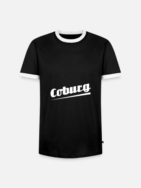Coburg - Textdesign mit Stadtnamen - Männer Kontrast-T-Shirt - Schwarz/Weiß