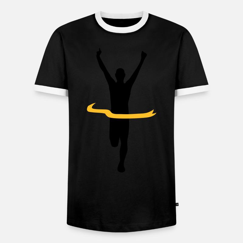 Sieger Gewinner - Männer Kontrast-T-Shirt - Schwarz/Weiß