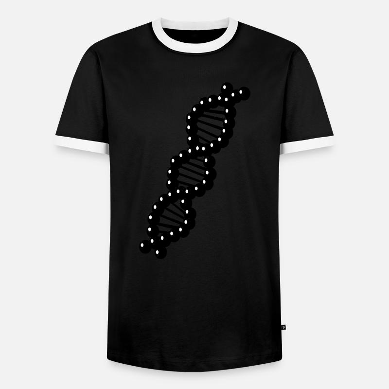 DNA - Männer Kontrast-T-Shirt - Schwarz/Weiß