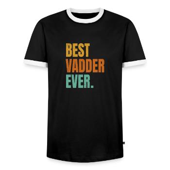Best Vadder Ever Vater Papa Vati - Männer Kontrast-T-Shirt - Schwarz/Weiß - Vorne - AI Model Female 172 light (172cm) & AI Model Male 178 light (178cm)