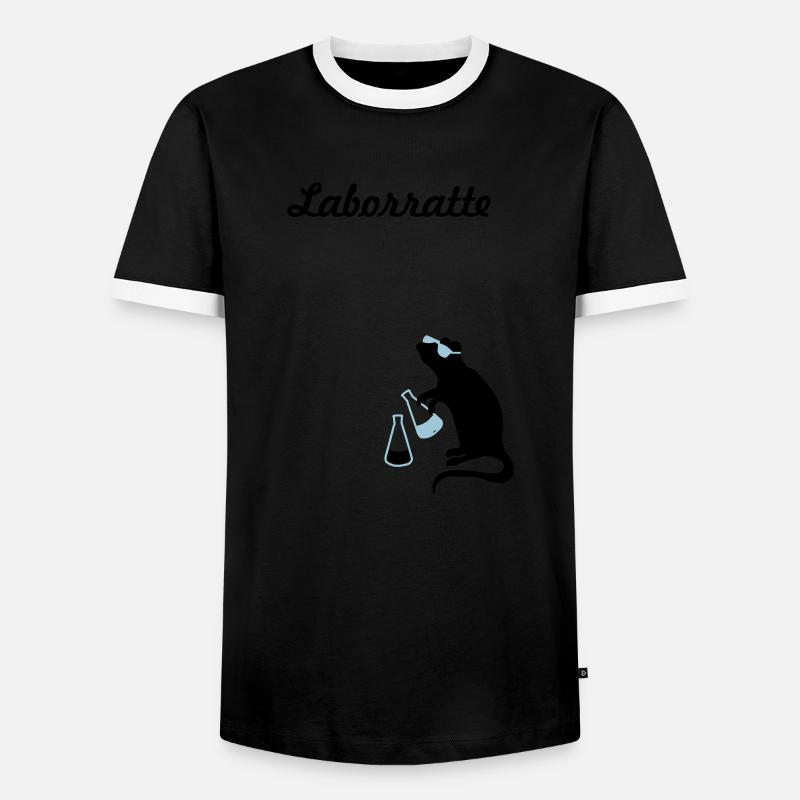 laboratory rat - Men's Ringer Shirt - black/white