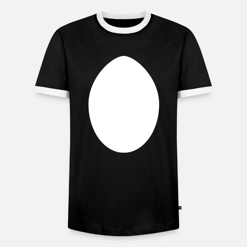 White Easter Egg - Men's Ringer Shirt - black/white