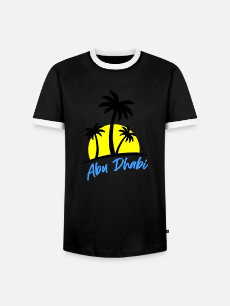 Abu Dhabi - Men's Ringer Shirt - black/white