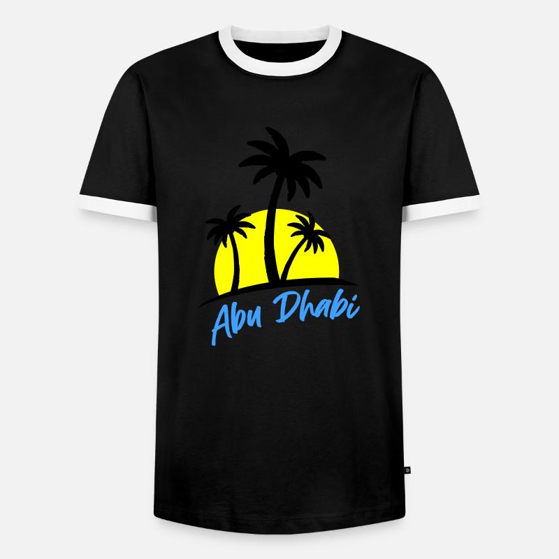 Abu Dhabi - Men's Ringer Shirt - black/white