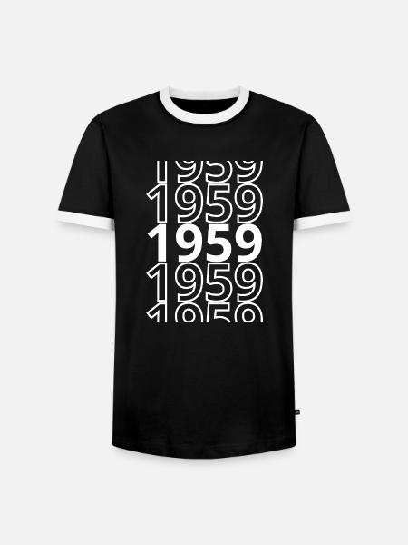 1959 1959 1959 - Männer Kontrast-T-Shirt - Schwarz/Weiß